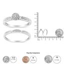 Brilliance Haus of  .925 Silver Diamond Accent Twist Shank Bridal Set Ring & Band Photo 4