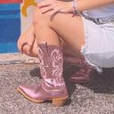 Cowboy / Cowgirl Boots Pink Size 6 Photo 8