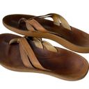 Olukai  Kaekae Tan Brown Leather Flip Flop Sandals Size 8.5-9 Photo 5