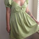 Emory park Silk green babydroll dress Photo 4