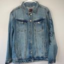 Boom Boom Jeans  Denim Jacket M Embroidered Long Sleeve Button Up Photo 0