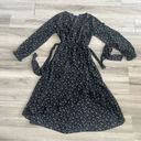 Carly Jean Los Angeles Carly Jean XS Black Floral High Low Long Sleeve Ruffle Dress Photo 0