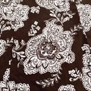 Talbots  Skirt Brown White Paisley Floral Cotton A-Line Flare Circle Skirt Size 8 Photo 9