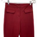 Mango  Womens Red Cropped Straight Cut Trouser Pants Photo 1