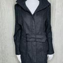 ZARA  basic long trench wool military style buckle collar coat jacket long sleeve Photo 8