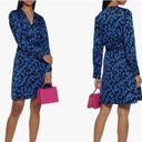 Equipment  Collie Floral Faux Wrap Blue Print Crepe Dress Size Small S Photo 3