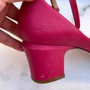 Valentino Garavani Valentino Tango fuchsia leather ankle strap block heel pumps size IT 35 Photo 1