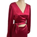 Stylestalker  ruby satin wrap front mini dress size Large Photo 3