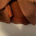 She & Sky Brown Faux Suede Wrap Gored Skort With Side Tie Photo 3