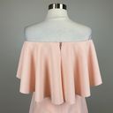 Ralph Lauren Women's Cocktail Dress Size 10 Pink Crepe Off the Shoulder Sheath Photo 5