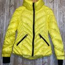 Guess  Women's Puffer Storm Cuffs Quilted Bright Yellow Jacket Coat Size Small Photo 1