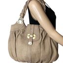 Twisted rafe New York Nubuck Leather Satchel Large  Handle Purse Handbag Beige Photo 0