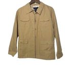 Denim & Co  Jacket Cotton Button Up Khaki Small Photo 0