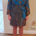 Anthropologie Blue Floral Boho Dress  Photo 0