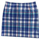 L.L.Bean  pink & blue plaid favorite fit skirt 12 Photo 0