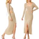 MISA Los Angeles  Minka Cutout Gold Metallic Knit Midi Dress Size XS NWT Photo 2