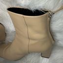 ZARA  Cream Go Go Boots Leather Heels Square Round Toe Heel 39 Photo 7