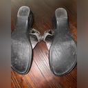 Marc Fisher  Metallic Glitter Pewter Slip On Thong Heeled Sandals Women's 10 Photo 2