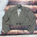 Pretty Little Thing  Brown Boxy Cropped Blazer Jacket Photo 0