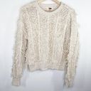 BKE  Gimmicks Cream Textured Knit Crewneck Sweater Women's Size X-Small XS Photo 6