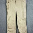 Lane Bryant  pants womens 18 tan vertical striped wide leg cotton office siren Photo 0