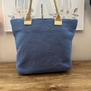 The Sak  Elliott Lucca Blue and Tan Hand Crochet Tote Photo 1