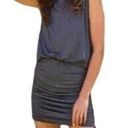 By Together  Mini Dress Womens M Gray Ruched Side Tie Sleeveless Soft Stretch Photo 0