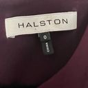 Halston Heritage HALSTON Syrah Sleeveless Pleated Dress with Flounce Detail Photo 7