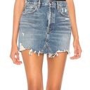 AGOLDE  Denim Skirt Ada 100% Cotton Distressed Mini Summer Frayed Premium SZ 27 Photo 0