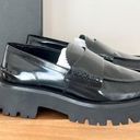 Tony Bianco NWT  Brooklyn Hi Shine Leather Loafer Shoes Black Women's Size 7.5 Photo 2