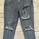 PacSun Black Distressed High Rise Denim Mom Jeans Retro 90s Y2K 00s Size 28 Photo 2