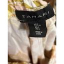 Tahari  Smocked Tropical Linen Blend Wide Leg Pull On Pants Womens Size Large Photo 7