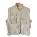 Banana Republic VINTAGE  Bush Vest Hoodie Tan Khaki Cargo Zip Pockets Safari XL Photo 0