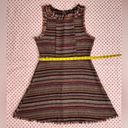 She & Sky retro brown tweed twill boho bohemian dress juniors size medium Photo 13