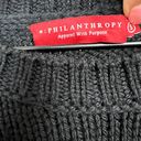 n:philanthropy  Distressed Knit Sweater Womens Size Small Black Cotton Blend Photo 7