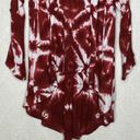 One Teaspoon  Tie Dye High Low Tunic Red Photo 3