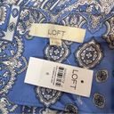 Loft NWT  Bandana Print Slip Dress Blue white sz 8 Photo 4