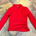 Sunny Leigh  Women’s Red Sweep Wrap Sweater Small Photo 2