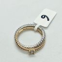 Size 6 Interlocking Silver Tone and Golden Rings Photo 2