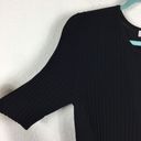 Opening Ceremony  Delta Linear Sweater Dress Large Black Ribbed Asymmetric Knit Photo 8