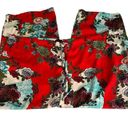 Natori  Pajama Bottom Pants Asian Print Red Drawstring XXL Photo 2