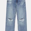 ZARA Ripped Jeans with Pearl Detailing Photo 1