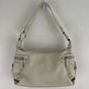 st. john's bay  Vintage Y2K 90s Ivory White Faux Leather Silver Studs Shoulder Bag Photo 1