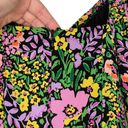 Donna Morgan Multi Color Mini Flowy Floral Dress Size 6 V-Neckline Puff Sleeves Photo 10