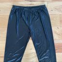 Shiny Black Skinny Flowy Pants Size Small Photo 1