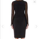 L'Agence NWT L’Agence mesh sleeve body con black dress Photo 3