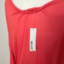 LA Made New  Long Sleeve Pocket Top Soft Modal Knit Dropped Shoulder Red Photo 10