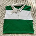 ZARA  NWT Green and White Polo Cropped Tank Golf Tennis Preppy Collared Shirt Photo 3