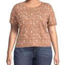 No Bo NWT  mushroom ringer tee top brown short sleeve t-shirt plus size XL Photo 0