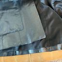 Kasper Vintage 100% Leather Black Metallic Blazer 90s 1990s Double Breasted Photo 5